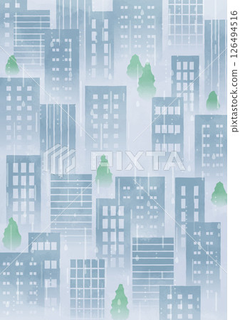 Rainy business district Rainy business district 126494516