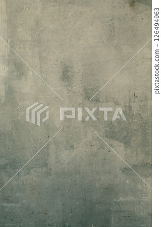 Art background of shabby greenish grey plastered wall, copy space, vertical image. 126494963