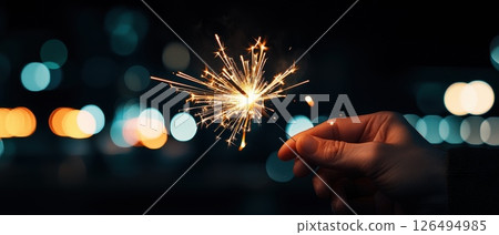 Brilliant Sparkler Creating Dazzling Light Effects 126494985