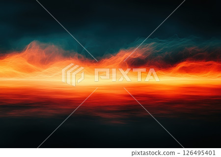 Abstract Dark Background with Teal and Orange Hues Abstract Dark Background with Teal and Orange Hues 126495401