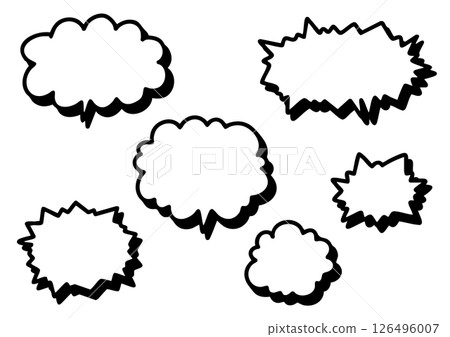 A simple comic style speech bubble set 126496007