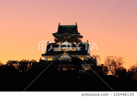 Osaka Castle Sunset Osaka Castle Sunset 126496130