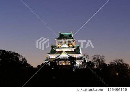 大阪城日落 126496136