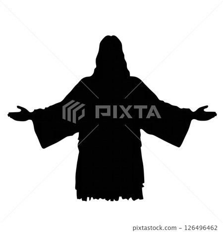 Jesus Christ Silhouette: A Symbolic Representation of Faith and Divinity 126496462