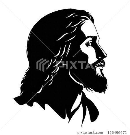 Profile of Jesus Christ: A Monochromatic Masterpiece 126496671