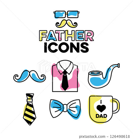 Father icons collection set. Vector 126498618