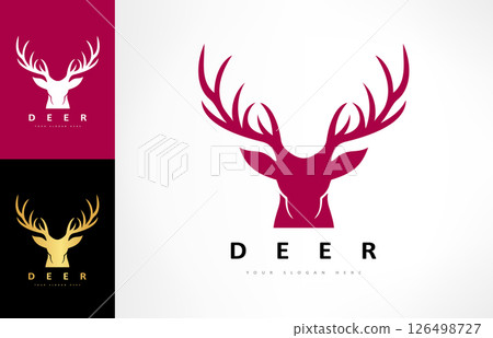 Deer head logo vector. Animal design Deer head logo vector. Animal design 126498727