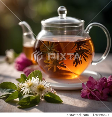 Cold brew coffee served in a clear glass with visible ice cubes Cold brew coffee served in a clear glass with visible ice cubes 126498824