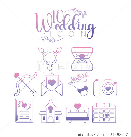 Love symbols collection. Vector 126498937