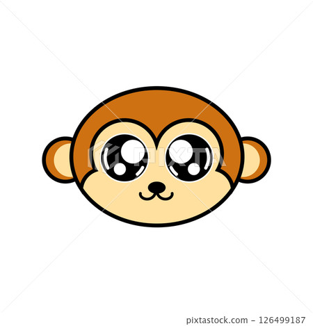 Cartoon monkey face. Vector Cartoon monkey face. Vector 126499187