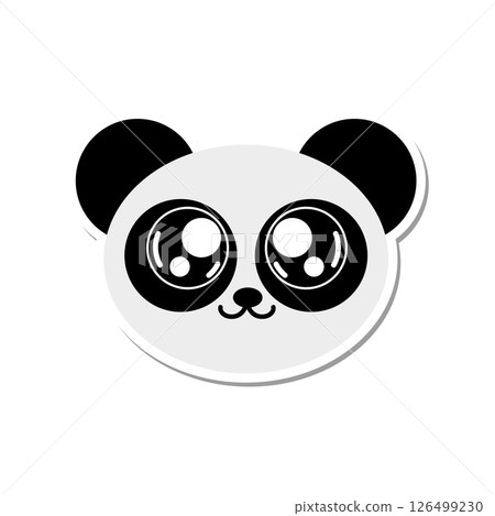 Panda cartoon head icon. Vector Panda cartoon head icon. Vector 126499230