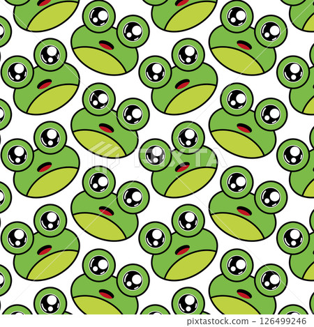 Green frog face layout. Vector Green frog face layout. Vector 126499246