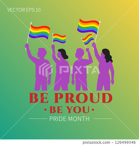 Bold Red Pride Poster Vector 126499346