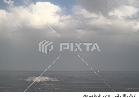 Assos, also known as Behramkale or for short Behram, While it is raining in the Aegean Sea, Assos, also known as Behramkale or for short Behram, While it is raining in the Aegean Sea, 126499398