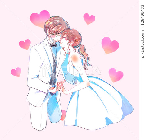 Facing bride and groom 126499473