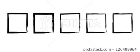A vector collection of grunge square frames and borders 126499964