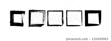 Vector collection of grunge square borders and frames 126499965