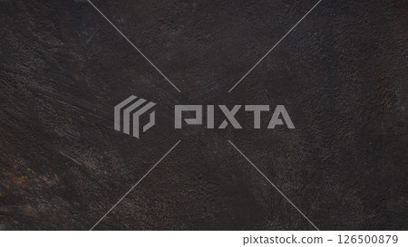 Dark Grunge Texture Background with Rough Stone Surface, Minimalist Black Wall 126500879