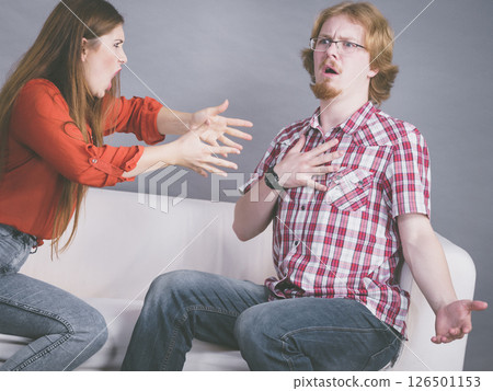 Man and woman having fight 126501153