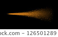 Golden Sparkles Beam of Light on a Beautiful Dark Background, Creating an Enchanting and Vibrant Effect 126501289