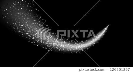 A Sparkling Stardust Trail Unfolds Against a Beautiful Dark Background That Captivates the Imagination 126501297
