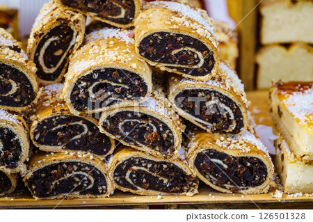 Many poppy seed rolls Many poppy seed rolls 126501328