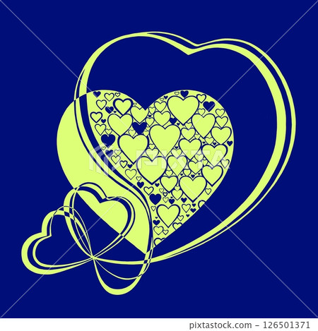 Abstract heart pattern made of small hearts. Greeting card for wedding, valentine day and birthday. Abstract heart pattern made of small hearts. Greeting card for wedding, valentine day and birthday. 126501371