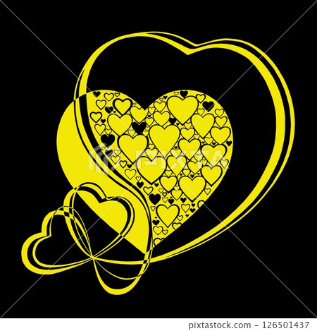 Abstract heart pattern made of small hearts. Greeting card for wedding, valentine day and birthday. Abstract heart pattern made of small hearts. Greeting card for wedding, valentine day and birthday. 126501437