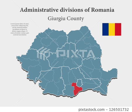 Vector map Romania - Giurgiu County Vector map Romania - Giurgiu County 126501732
