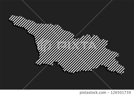 Abstract map of Georgia, parallel grey lines Abstract map of Georgia, parallel grey lines 126501739