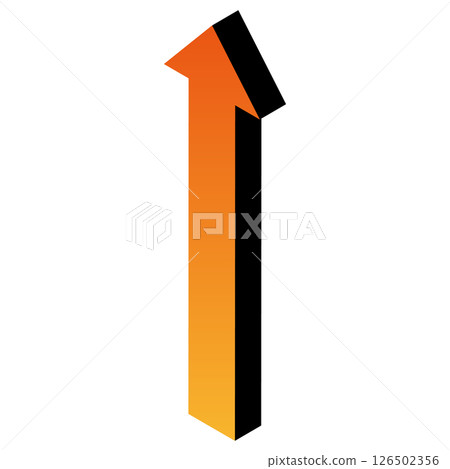 Isometric illustration of an arrow 126502356
