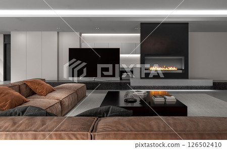 Modern Luxury: Open Concept Interior Modern Luxury: Open Concept Interior 126502410