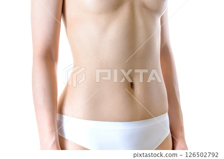 Beautiful abdominal muscles of Japanese women, Bust up, Slimming, Slender, Beauty salon, Upturned bust top 126502792