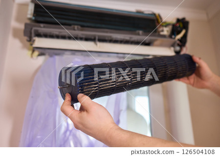 Air Conditioning Maintenance Proper Cleaning of the Filter for Optimal Performance and Comfort 126504108