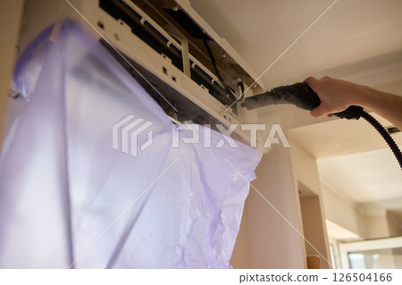 Regular steam cleaning and maintenance are essential for keeping your air conditioner optimal Regular steam cleaning and maintenance are essential for keeping your air conditioner optimal 126504166