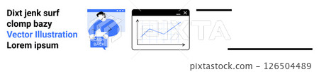 Professional person receiving a letter, chart showing growth, upward arrow. Ideal for business analytics, corporate training, marketing strategies, financial reports, management presentations Professional person receiving a letter, chart showing growth, upward arrow. Ideal for business analytics, corporate training, marketing strategies, financial reports, management presentations 126504489
