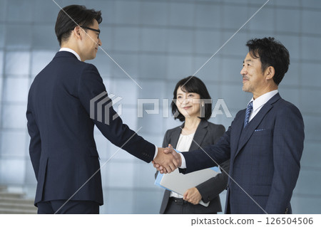 A businessman shaking hands A businessman shaking hands 126504506
