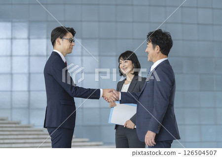 A businessman shaking hands A businessman shaking hands 126504507