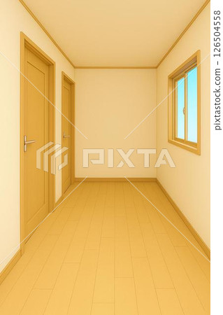 Corridor background material illustration 126504558