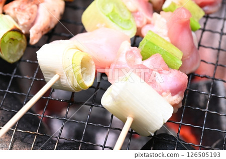 Yakitori on the barbecue Yakitori on the barbecue 126505193