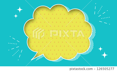 帶有雲朵框架和爆裂線條的流行背景 126505277