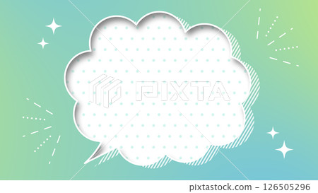 帶有雲朵框架和爆裂線條的流行背景 126505296