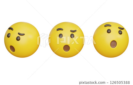 doubt face emoji emoticon 3D Icon doubt face emoji emoticon 3D Icon 126505388