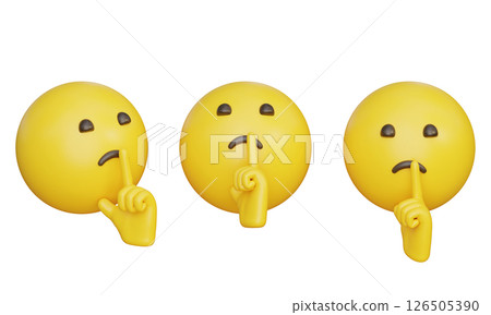 doubt face emoji emoticon 3D Icon doubt face emoji emoticon 3D Icon 126505390