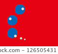 Osaka EXPO Expo style blue and red illustration frame vector background 27 126505431