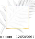 Simple elegant white and gold botanical copy space available wedding invitation and advertising vector illustration frame 126505661