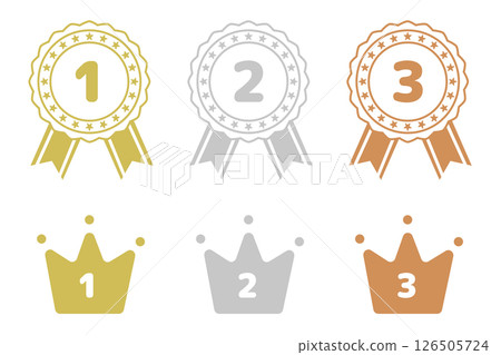排名圖示集金、銀、銅 126505724