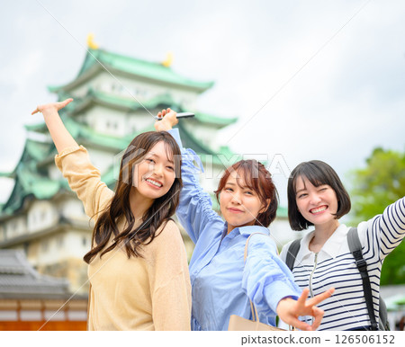 Portrait of a woman traveling 126506152
