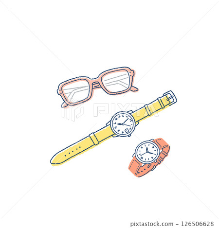 watch and glasses 126506628