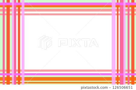 Lattice pattern frame white space green orange pink 126506651